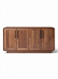 Holzsideboard mit vertikalen Rillen und vier Türen